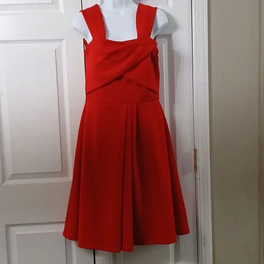 Mystic Los Angles Holiday sleeveless pleated Christmas holiday party dress Sz L